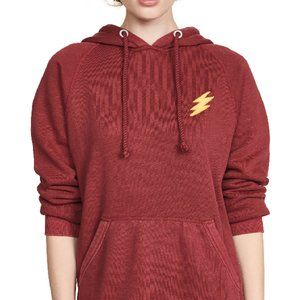 RAG & BONE Garment-dyed Racer Hoodie In Deep Berry
